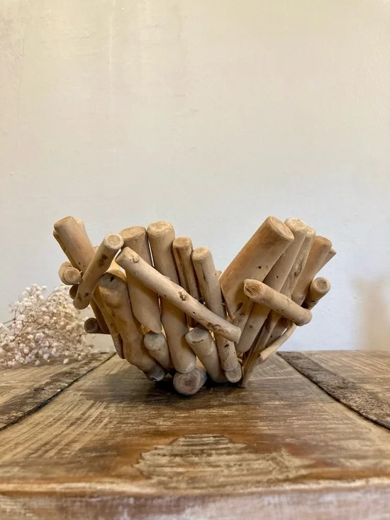 Rustic Driftwood Decorative Bowl - Picture 5 of 16